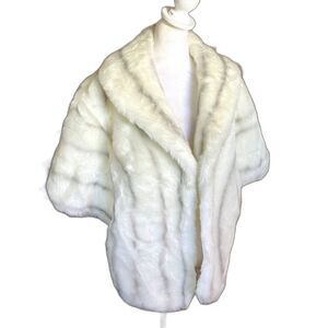 Regina Glenara By Glenoit Vintage 1960s Faux Fur Shawl One Size